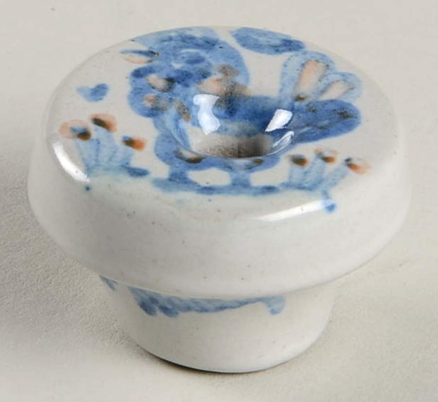 Country Scene Blue Drawer/Cabinet Pull/Knob by M A Hadley-1