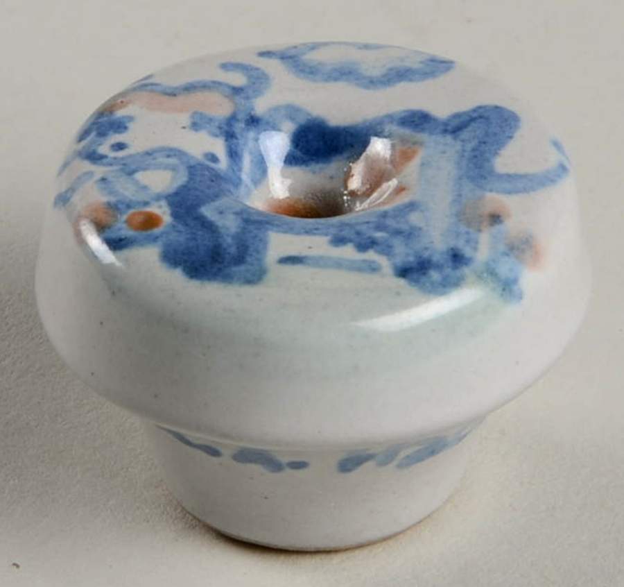 Country Scene Blue Drawer/Cabinet Pull/Knob by M A Hadley-1
