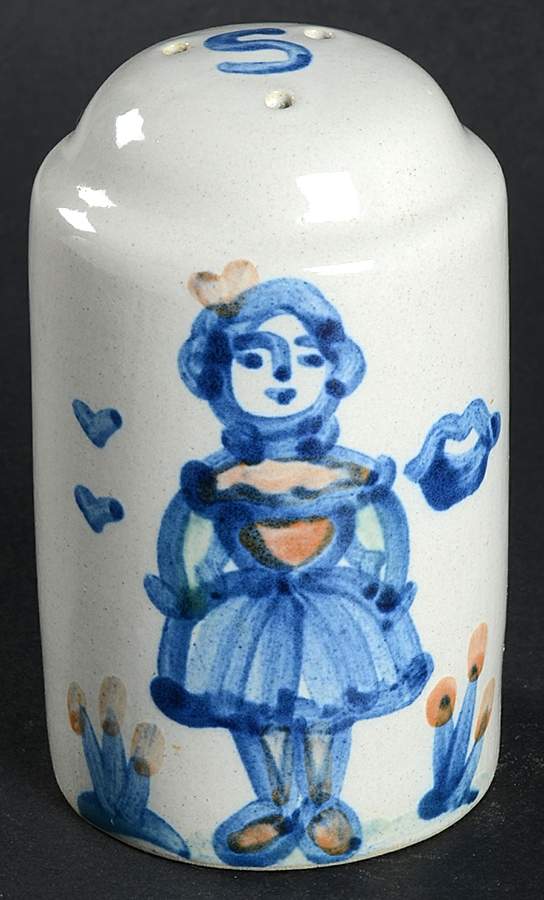 Country Scene Blue Oversized Salt Shaker by M A Hadley-1