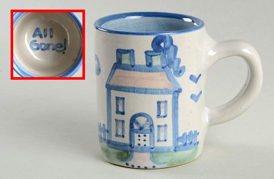 Country Scene Blue Child's Mug by M A Hadley-1