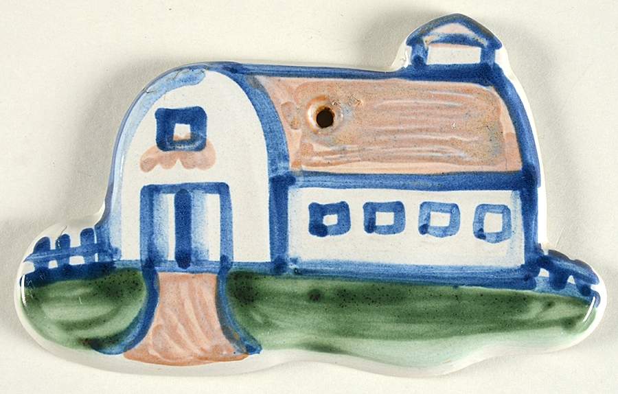 Country Scene Blue Plaque-Wall by M A Hadley-1