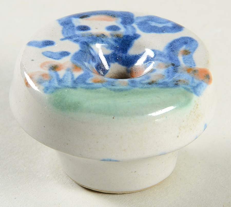 Country Scene Blue Drawer/Cabinet Pull/Knob by M A Hadley-1
