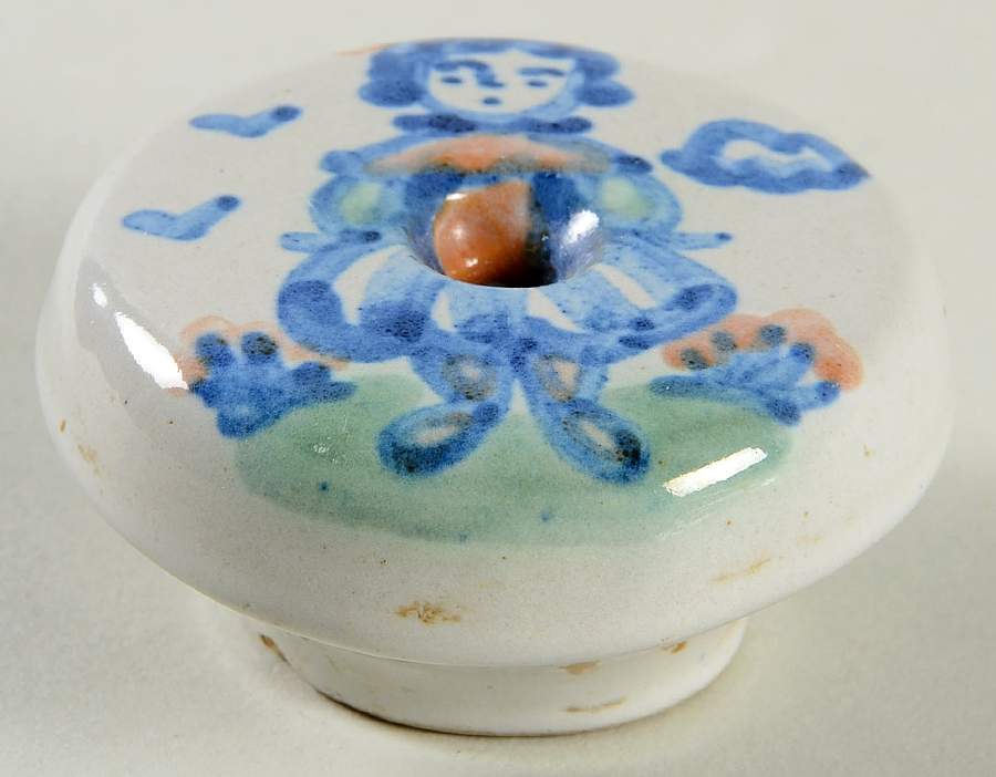 Country Scene Blue Drawer/Cabinet Pull/Knob by M A Hadley-1