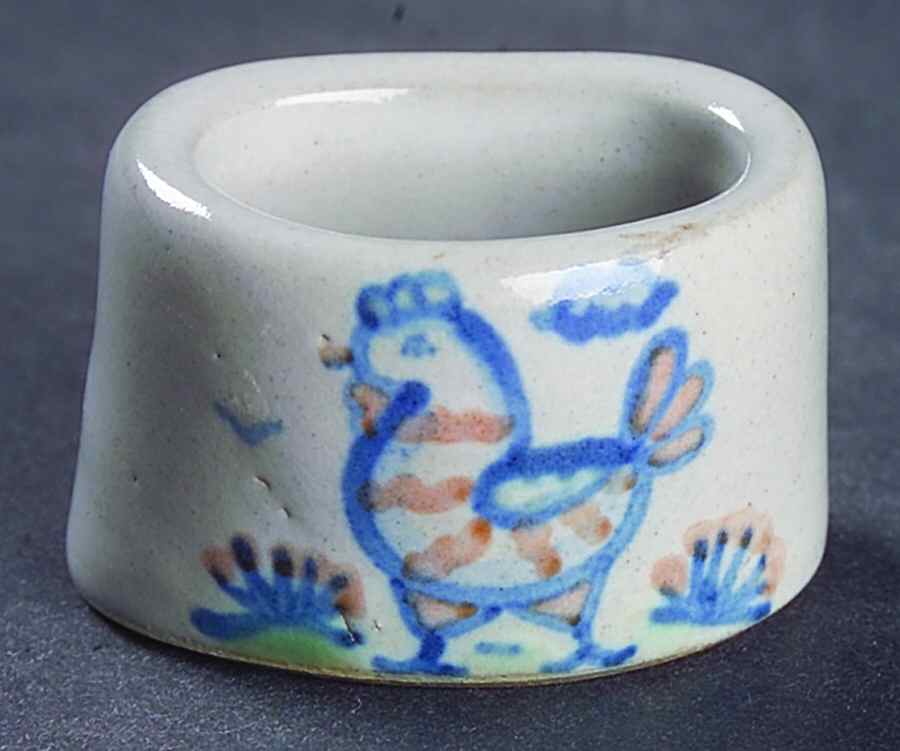 Country Scene Blue Napkin Ring by M A Hadley-1