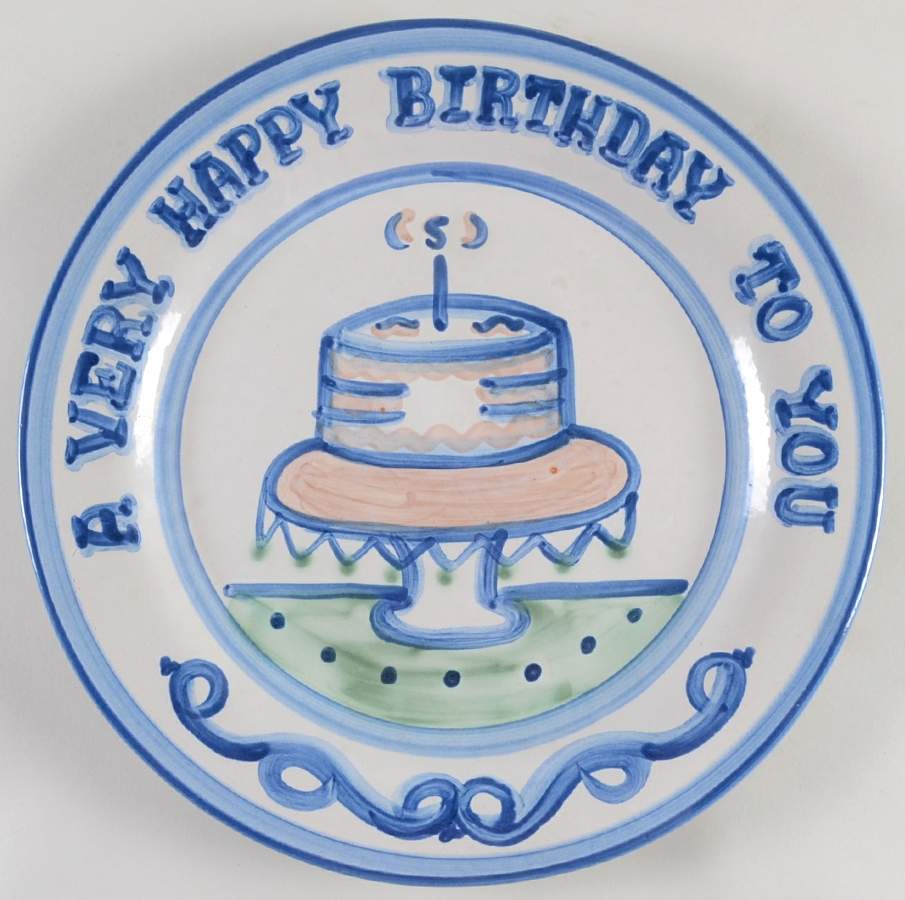 Bluette 12" Chop Plate (Round Platter) by M A Hadley-1