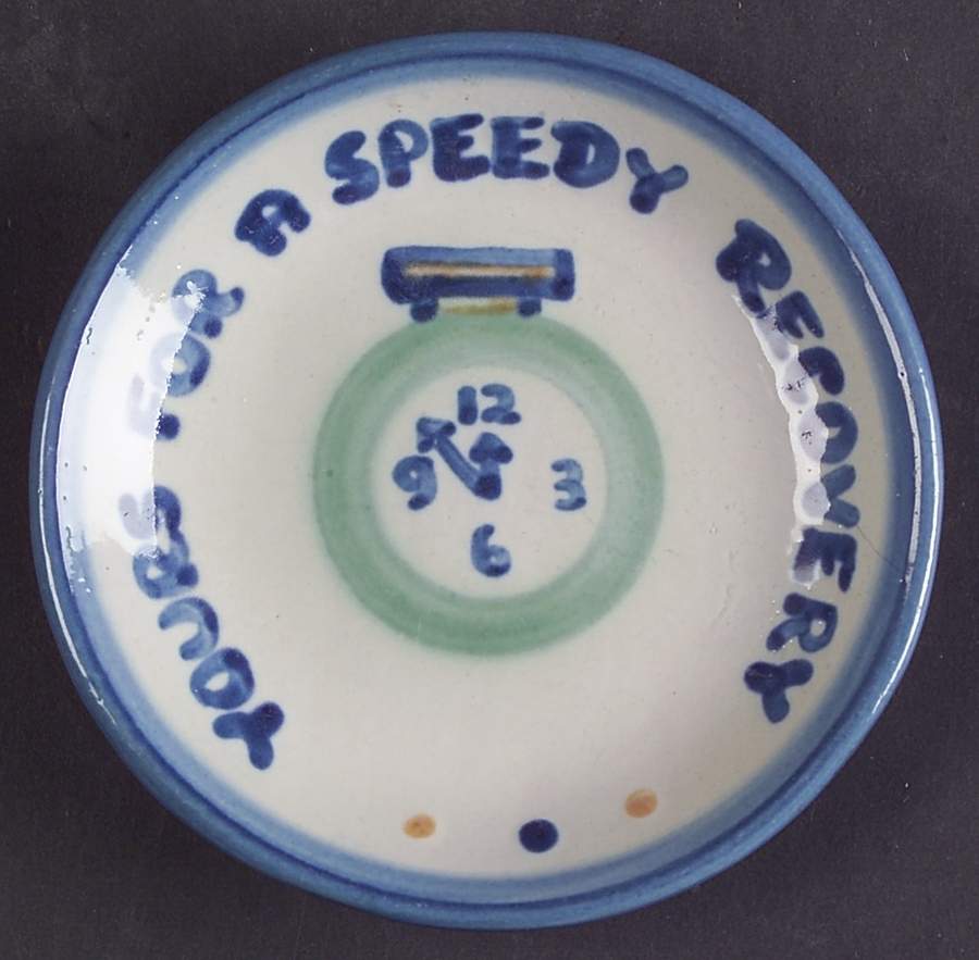 Country Scene Blue Coaster by M A Hadley-1