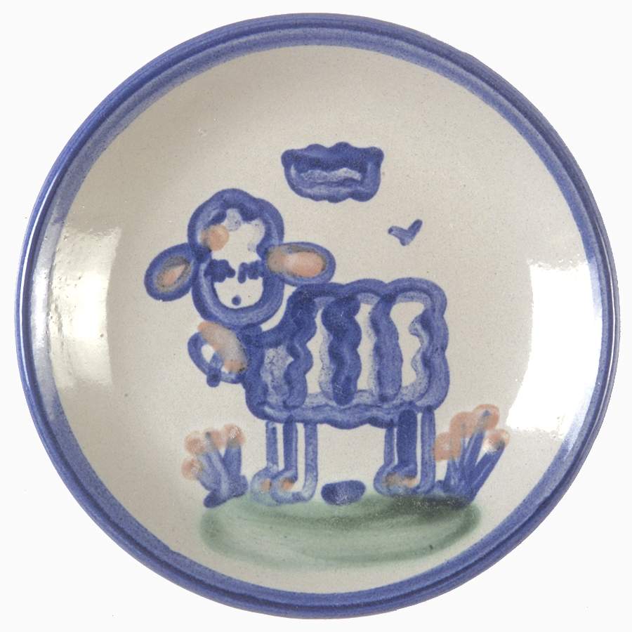 Country Scene Blue Coaster by M A Hadley-1