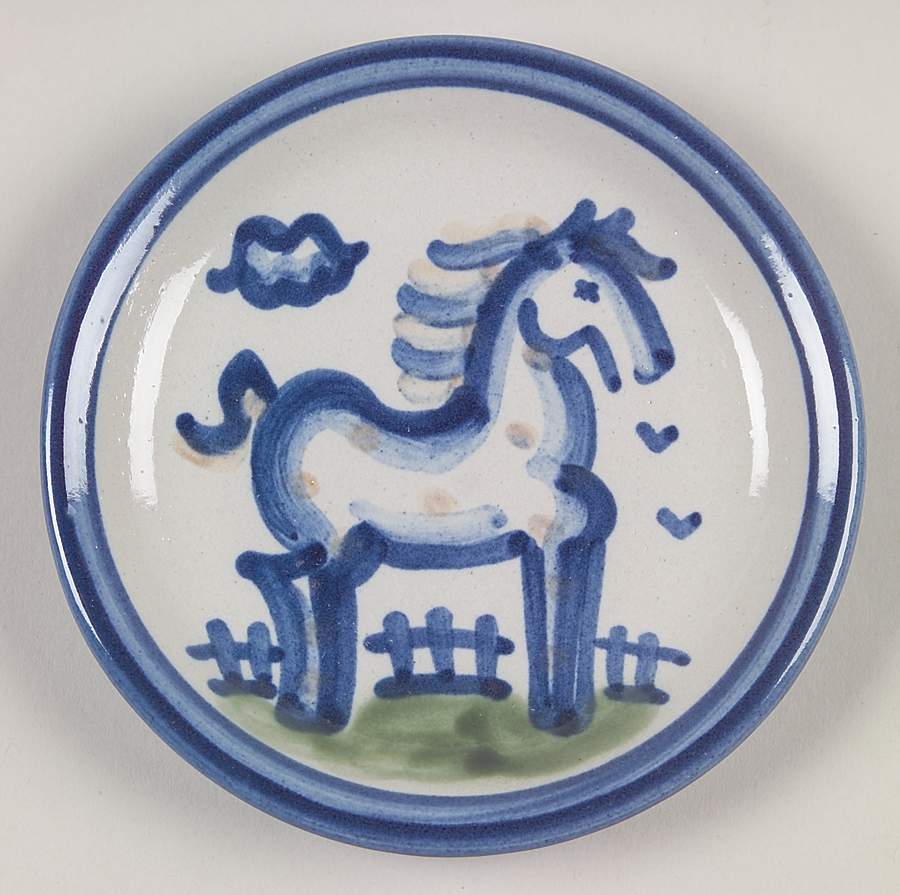 Country Scene Blue Coaster by M A Hadley-1