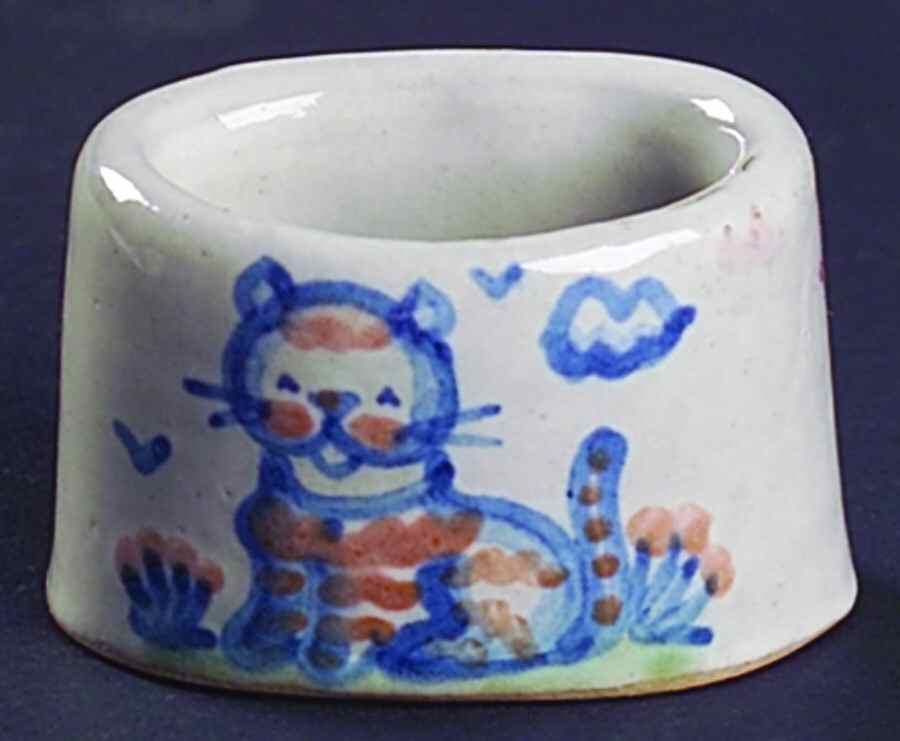 Country Scene Blue Napkin Ring by M A Hadley-1