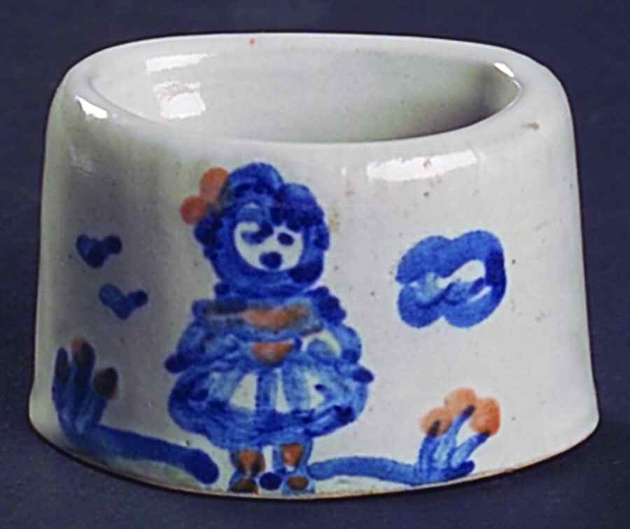 Country Scene Blue Napkin Ring by M A Hadley-1