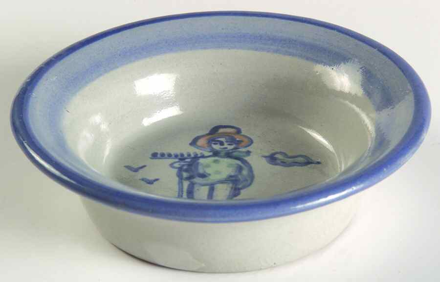 Country Scene Blue Ramekin by M A Hadley-1