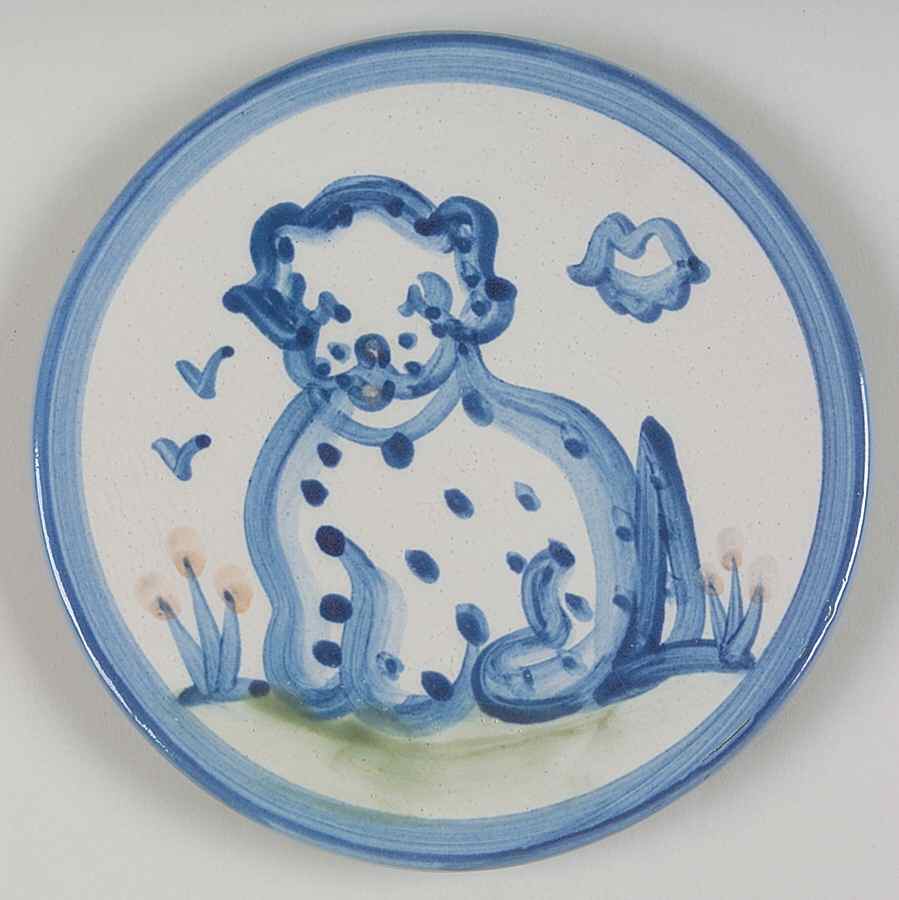 Country Scene Blue Trivet by M A Hadley-1