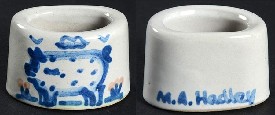 Country Scene Blue Napkin Ring by M A Hadley-1