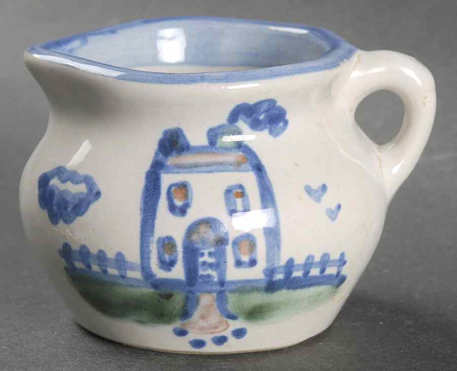Country Scene Blue Mini Creamer by M A Hadley-1