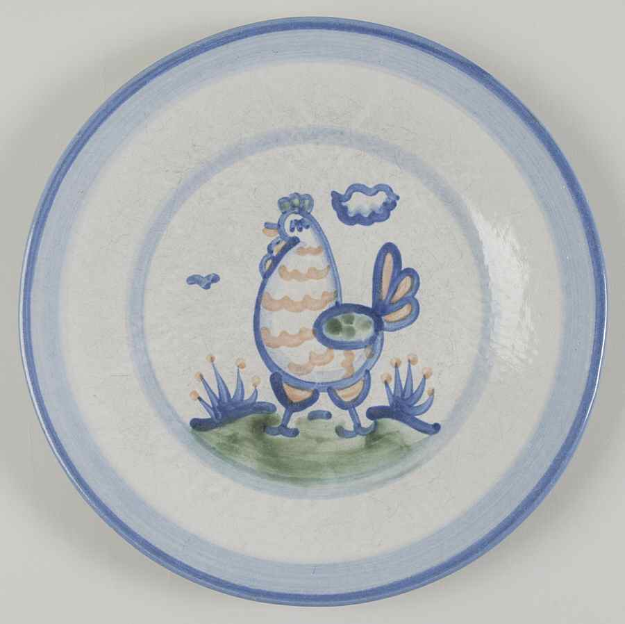 Country Scene Blue Salad Plate by M A Hadley-1