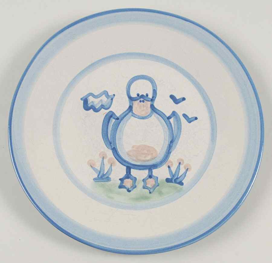 Country Scene Blue Salad Plate by M A Hadley-1