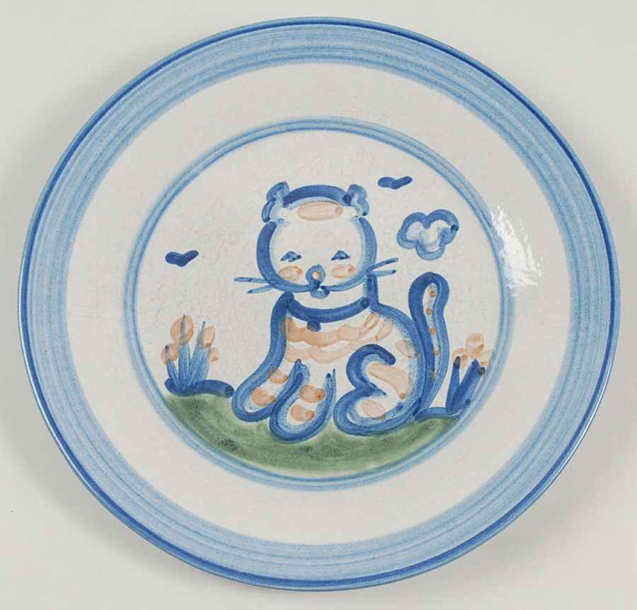 Country Scene Blue Salad Plate by M A Hadley-1