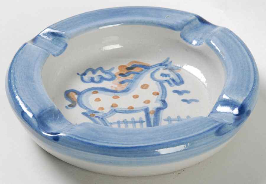 Country Scene Blue 5" Ashtray by M A Hadley-1