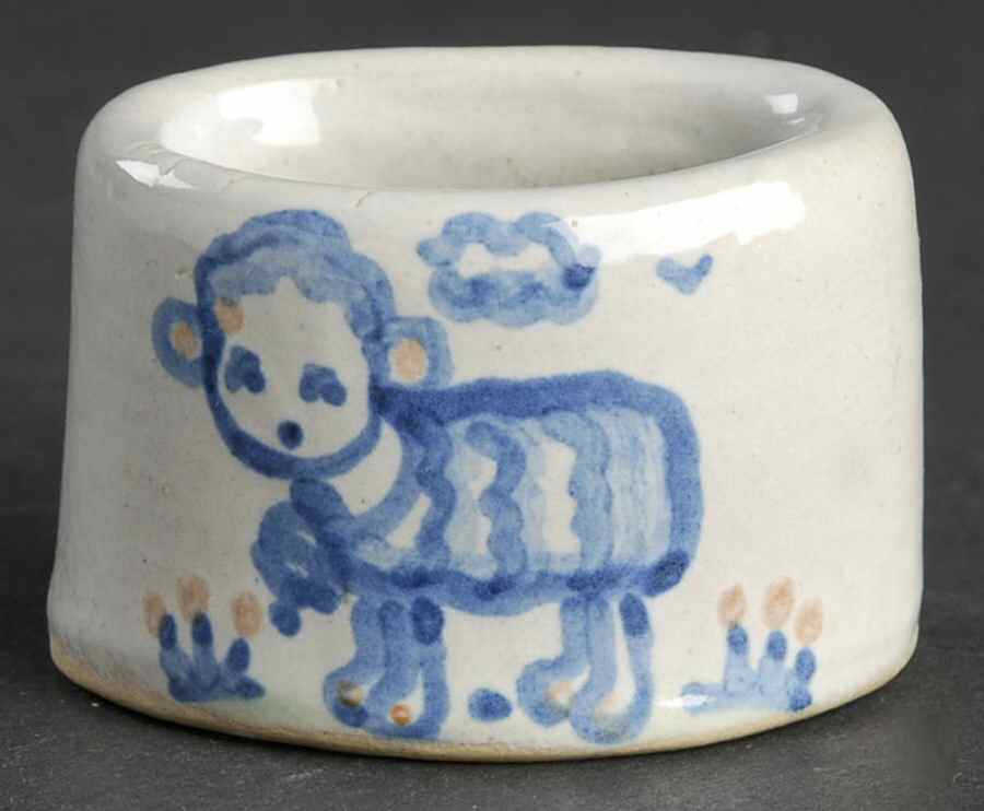 Country Scene Blue Napkin Ring by M A Hadley-1