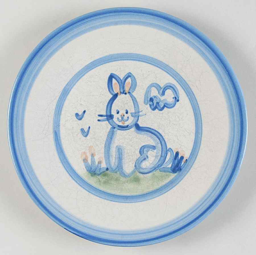 Country Scene Blue Salad Plate by M A Hadley-1