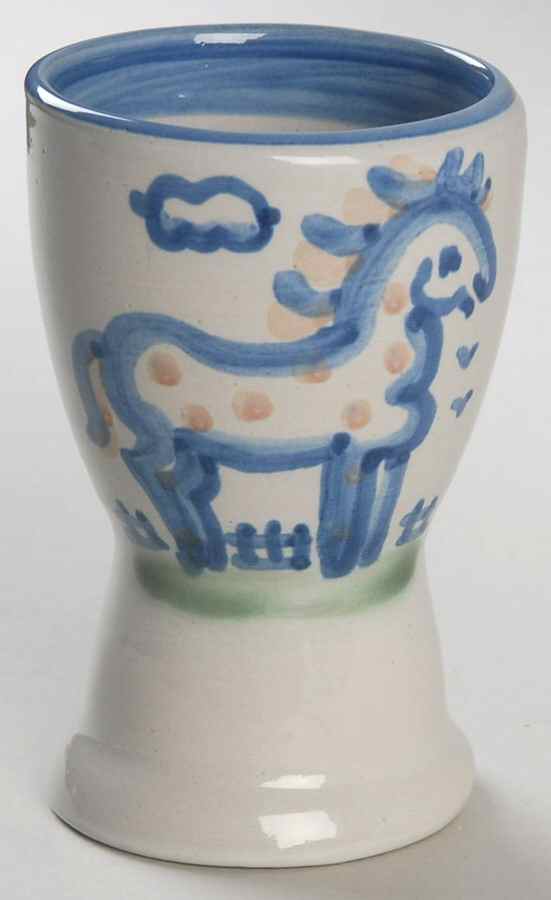 Country Scene Blue Single Egg Cup by M A Hadley-1