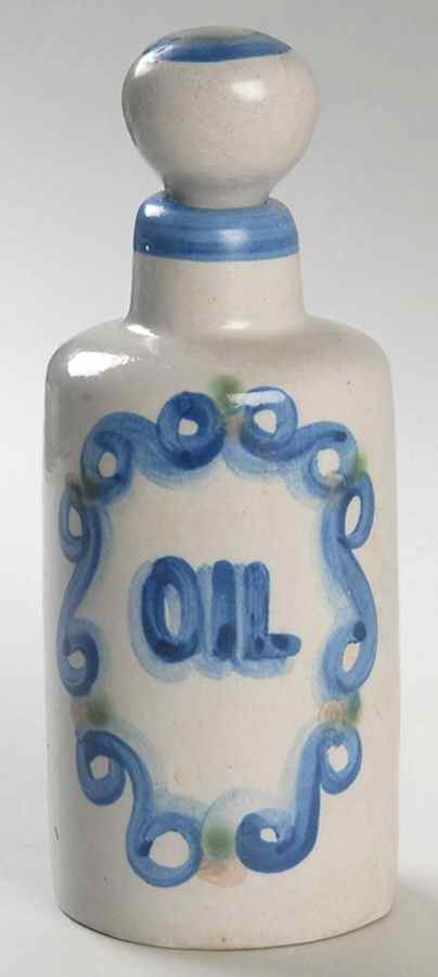 Bluette Oil Cruet and Stopper by M A Hadley-1