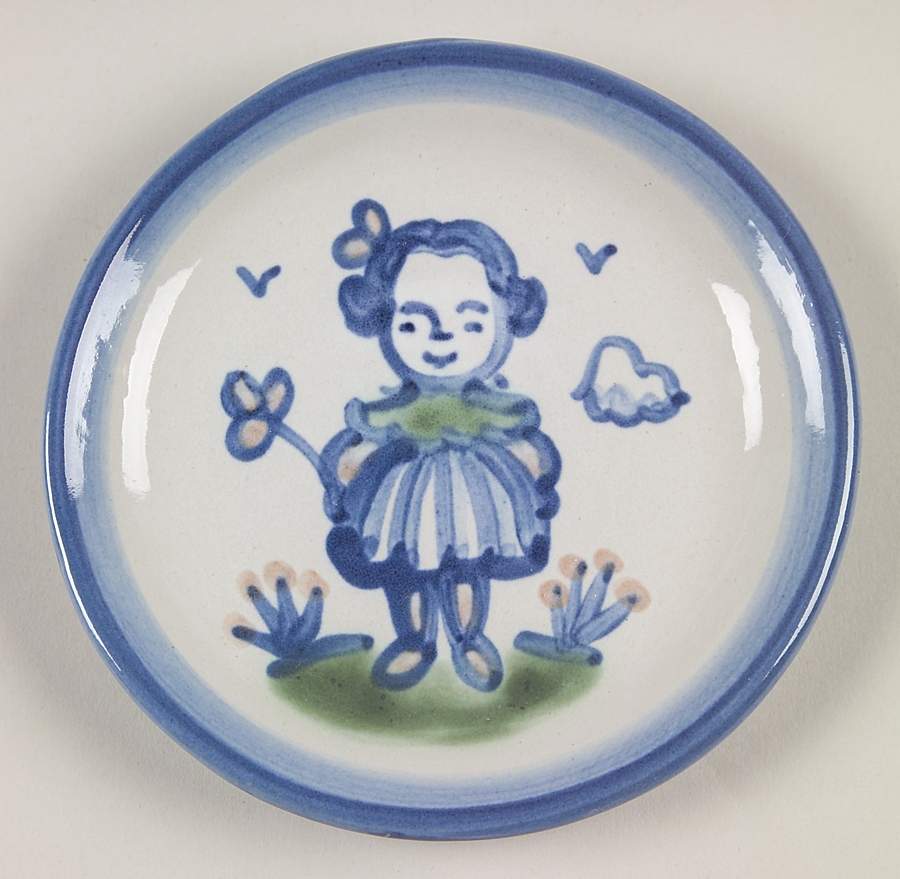 Country Scene Blue Coaster by M A Hadley-1