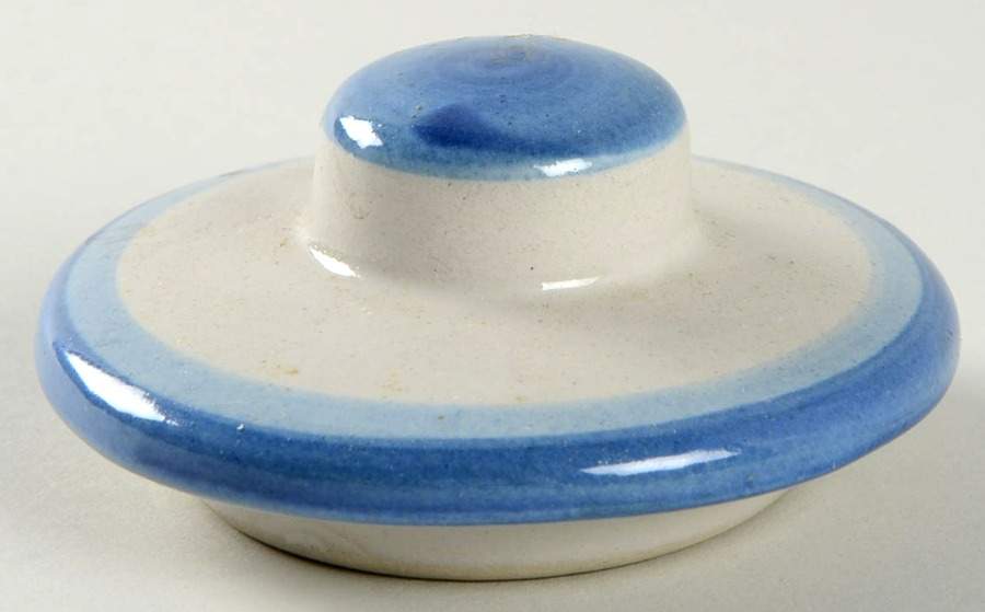 Country Scene Blue Lid for Mini Coffee Pot by M A Hadley-1