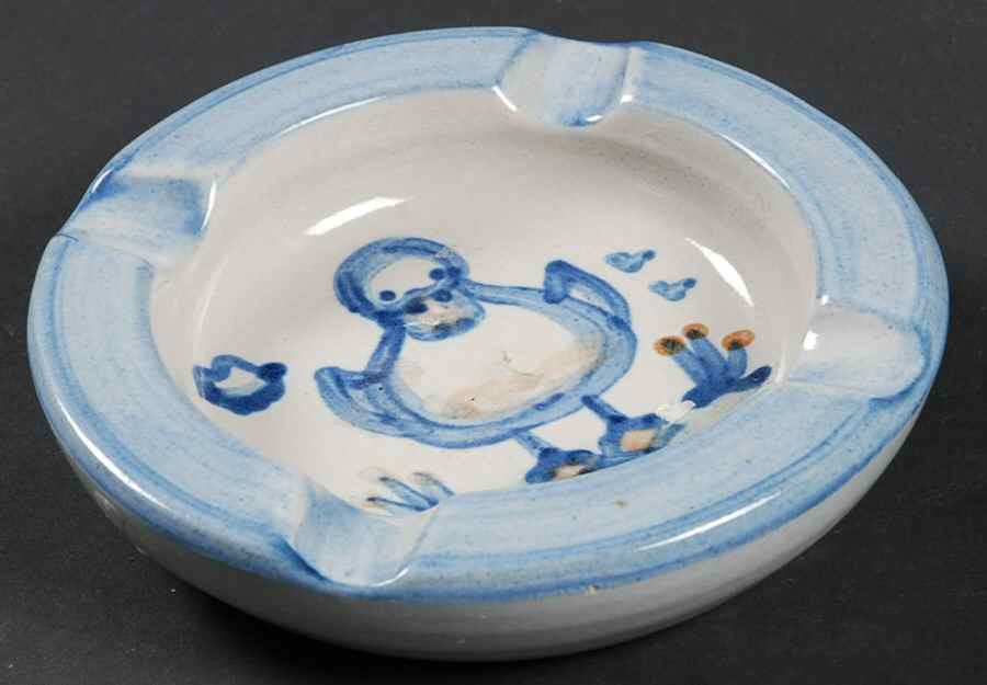 Country Scene Blue 5" Ashtray by M A Hadley-1