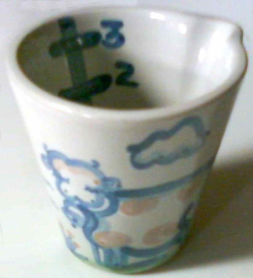 Country Scene Blue Jigger by M A Hadley-1