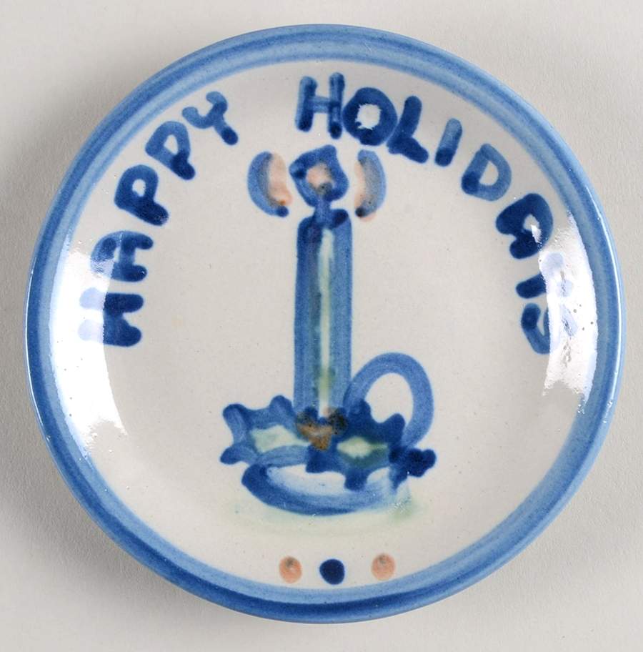 Country Scene Blue Coaster by M A Hadley-1