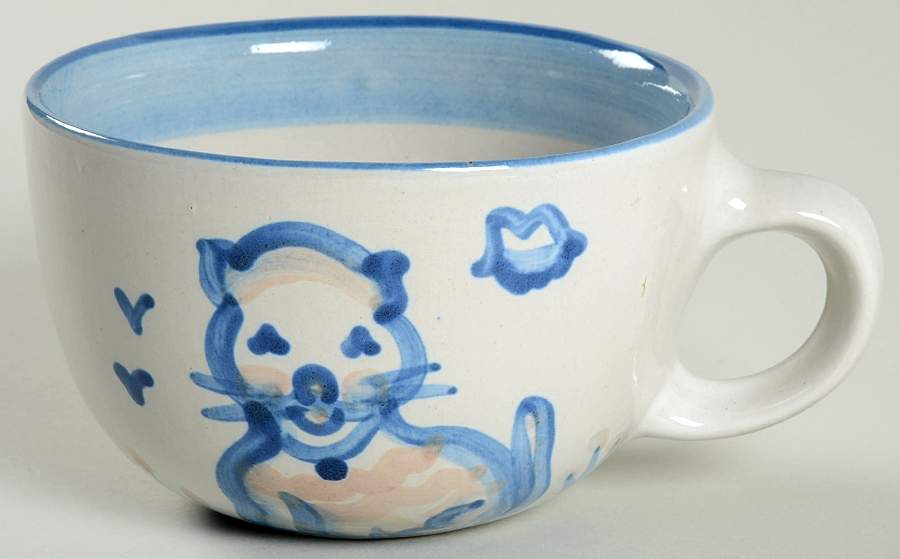 Country Scene Blue Oversized Cup by M A Hadley-1