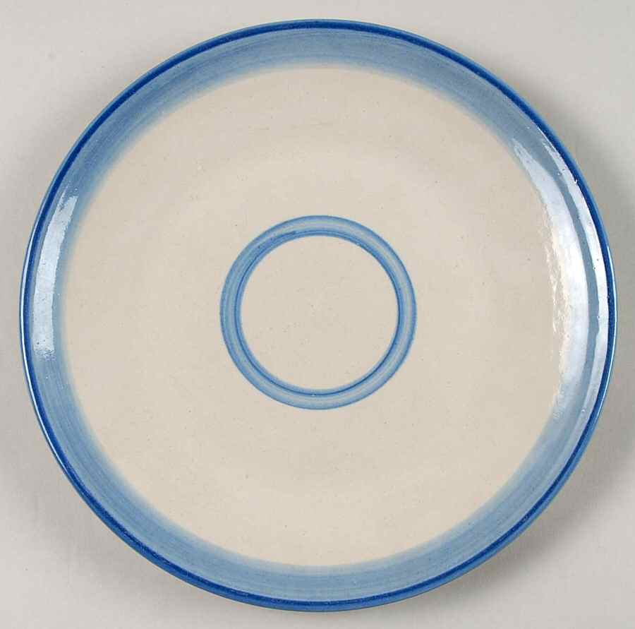 Country Scene Blue Saucer for Oversized Cup by M A Hadley-1