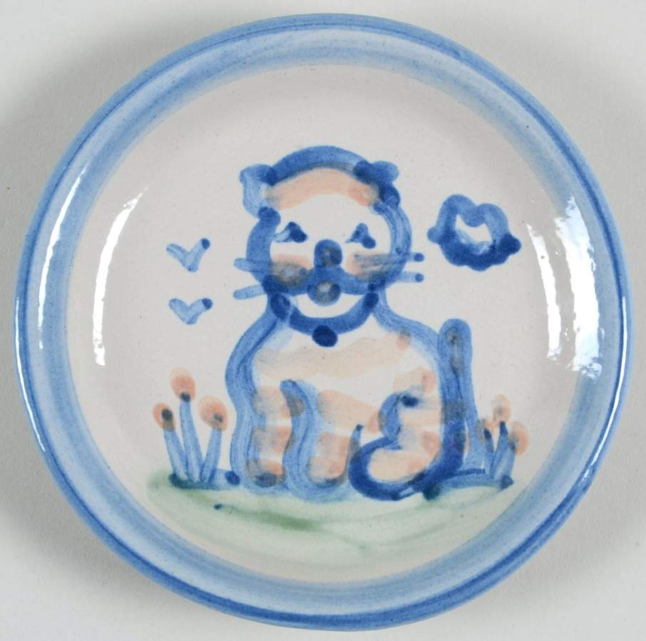 Country Scene Blue Coaster by M A Hadley-1