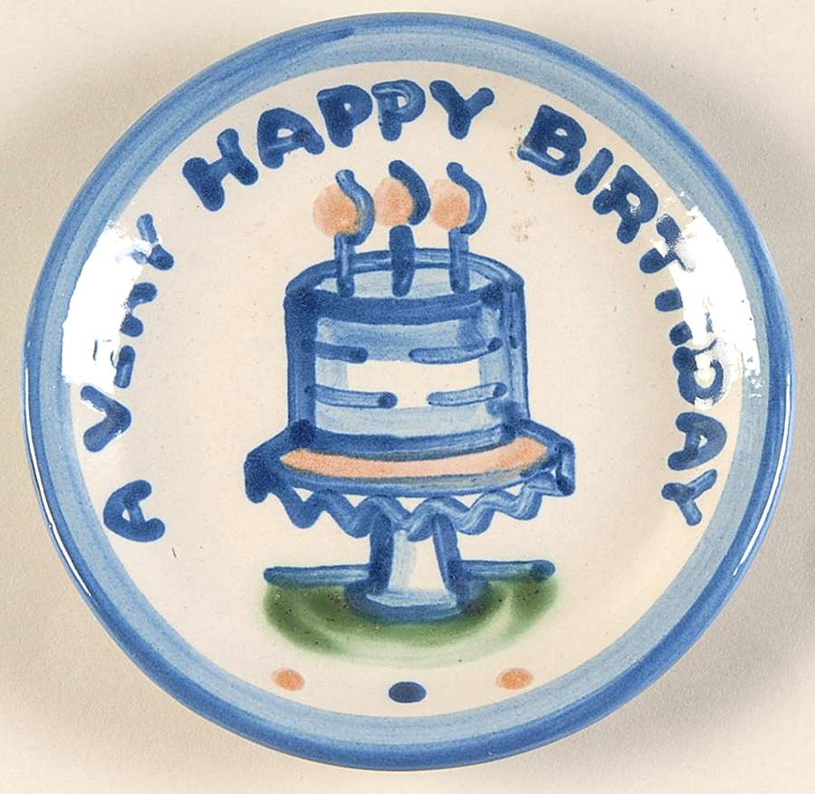 Country Scene Blue Coaster by M A Hadley-1