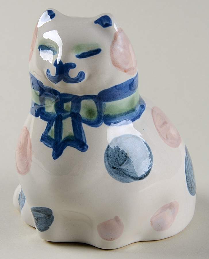 Country Scene Blue Cat Figurine by M A Hadley-1