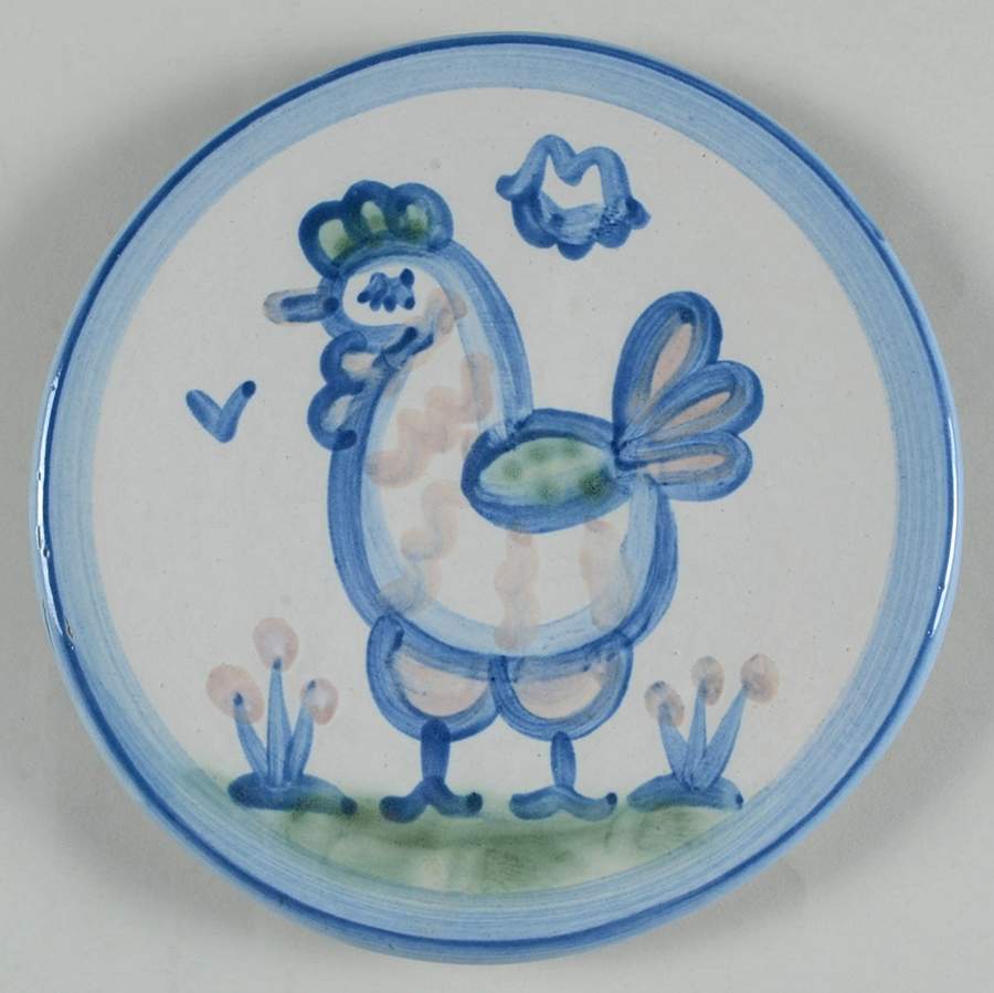 Country Scene Blue Trivet by M A Hadley-1