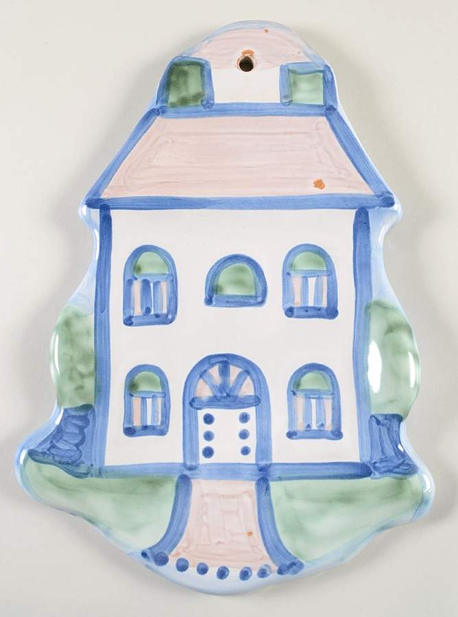 Country Scene Blue Wall Plaque by M A Hadley-1
