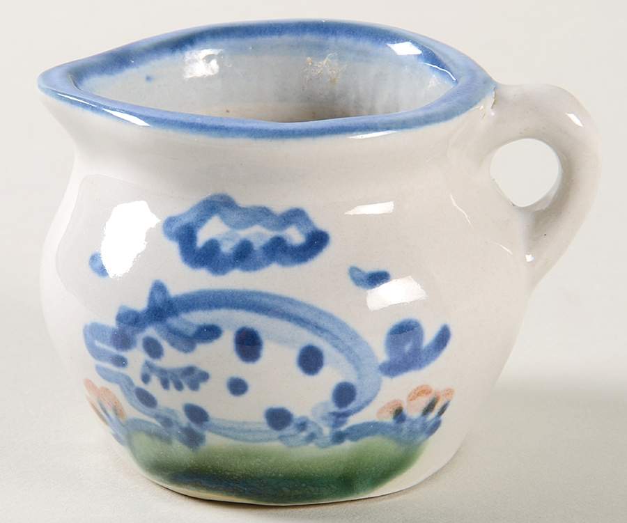 Country Scene Blue Mini Creamer by M A Hadley-1
