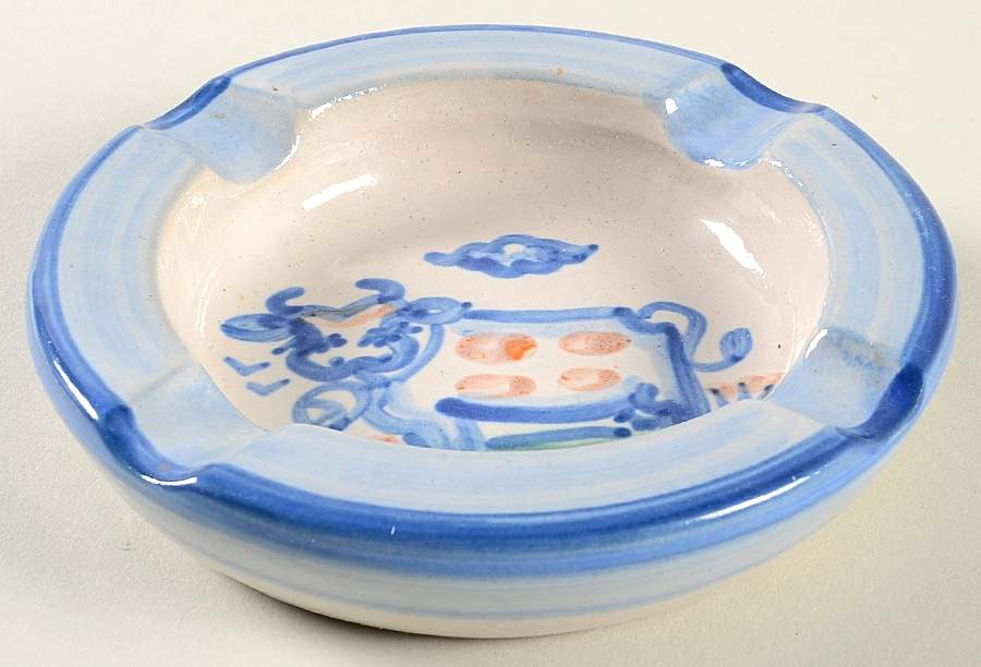Country Scene Blue 5" Ashtray by M A Hadley-1