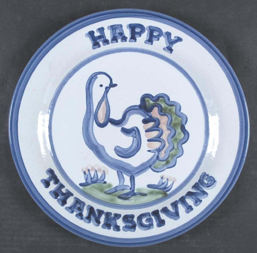 Country Scene Blue 12" Chop Plate (Round Platter) by M A Hadley-1