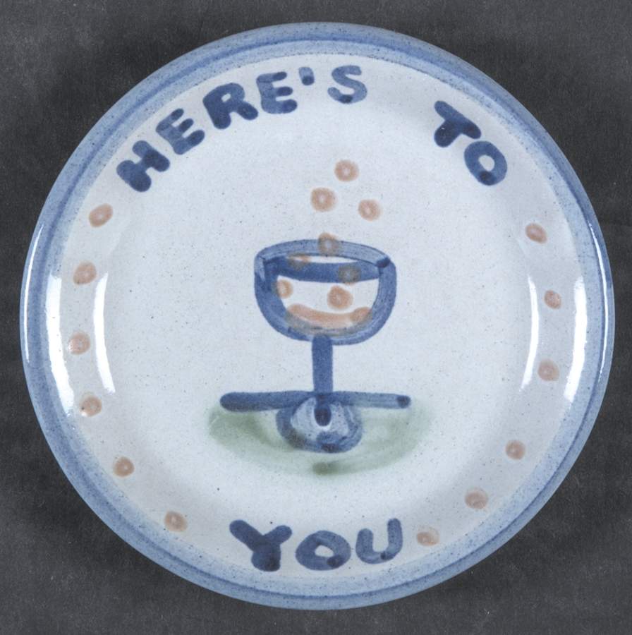 Country Scene Blue Coaster by M A Hadley-1