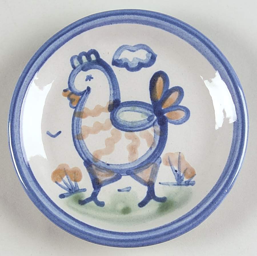 Country Scene Blue Coaster by M A Hadley-1