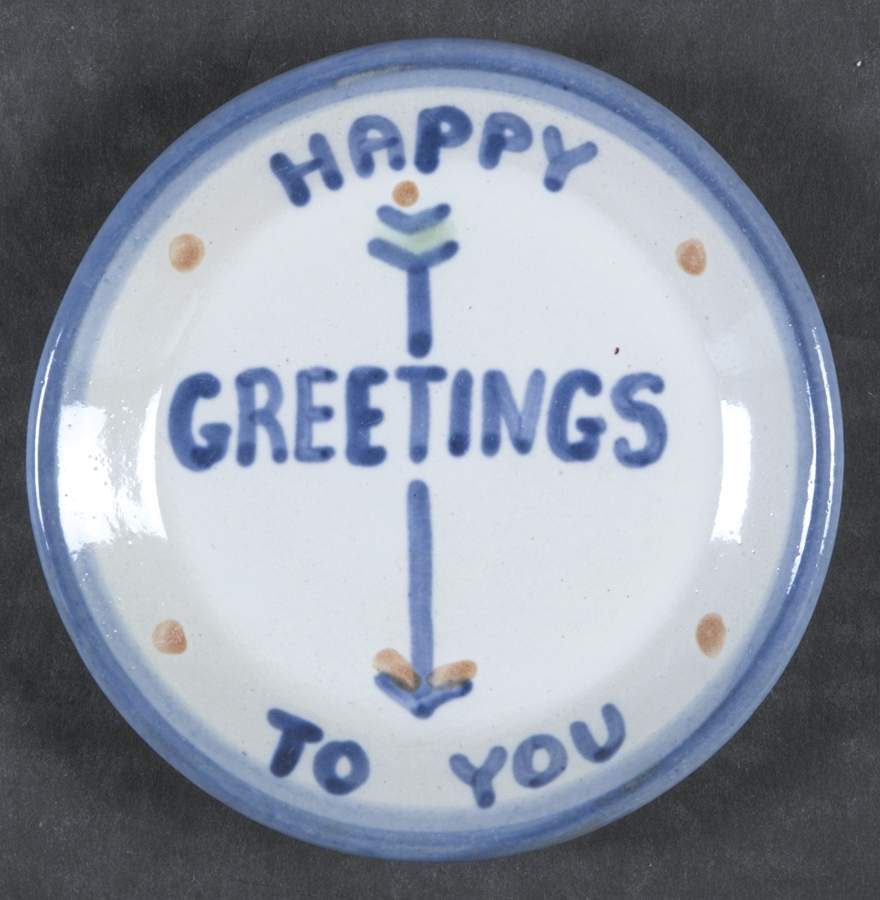 Country Scene Blue Coaster by M A Hadley-1