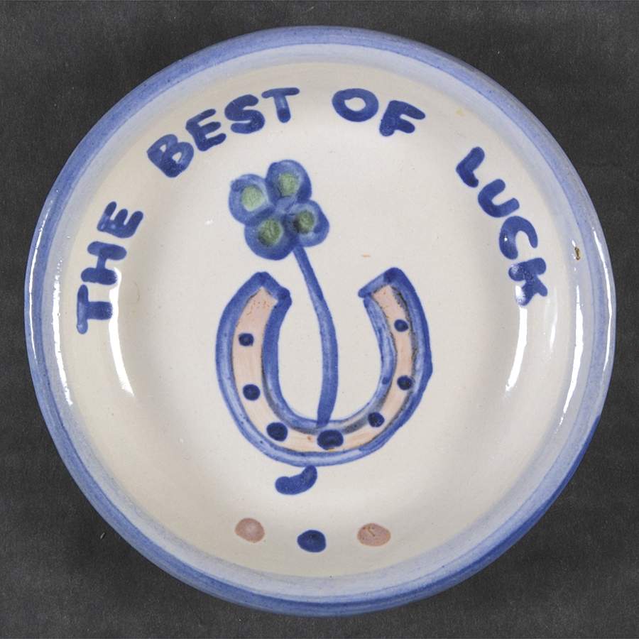 Country Scene Blue Coaster by M A Hadley-1