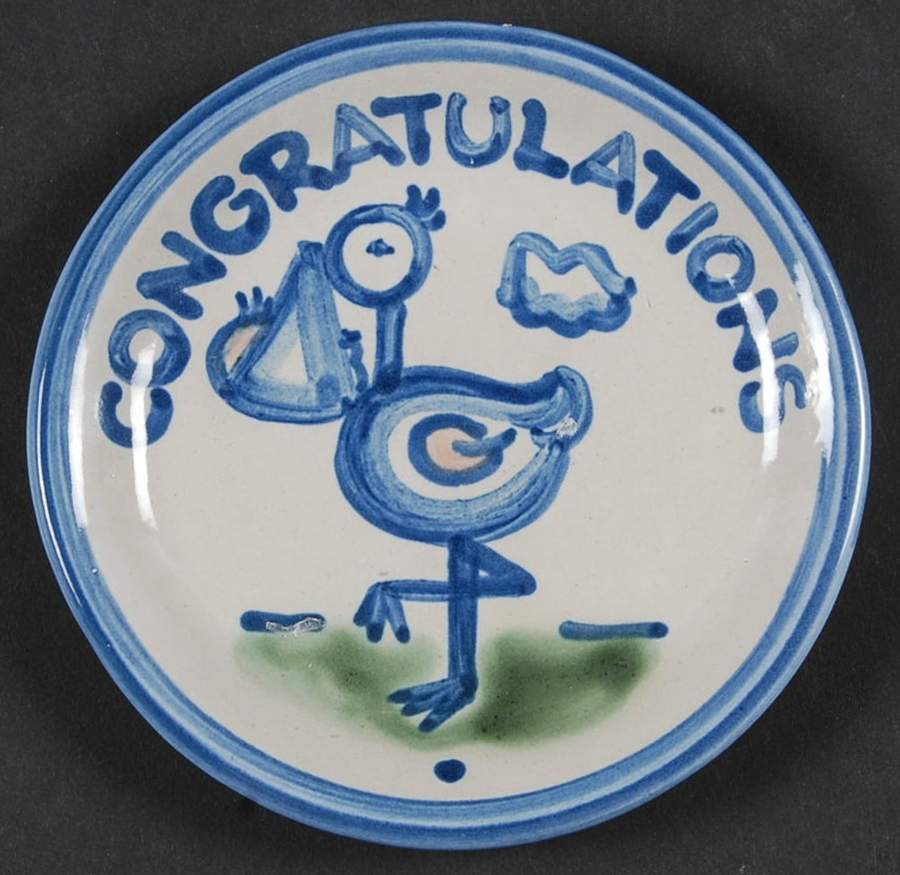 Country Scene Blue Coaster by M A Hadley-1