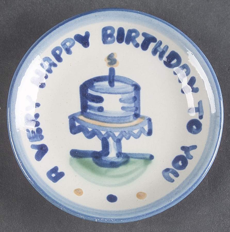 Country Scene Blue Coaster by M A Hadley-1