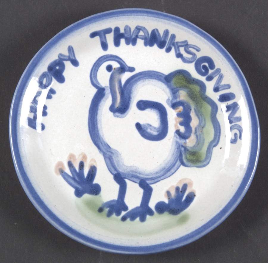 Country Scene Blue Coaster by M A Hadley-1