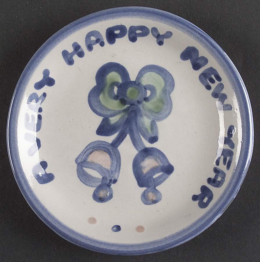 Country Scene Blue Coaster by M A Hadley-1