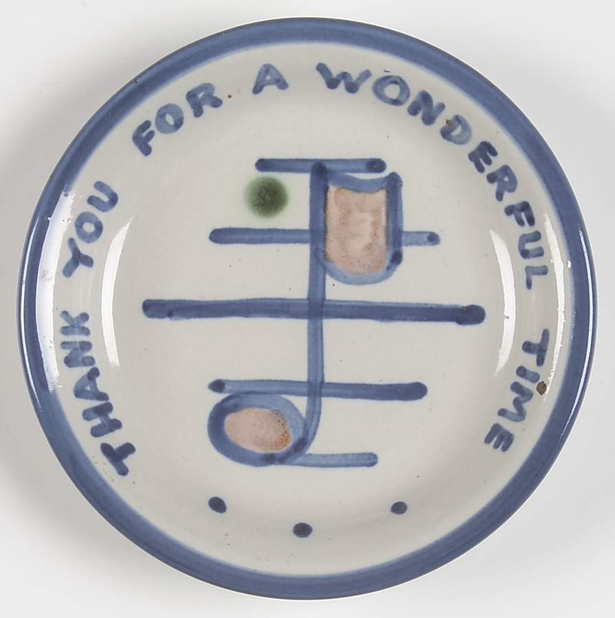 Country Scene Blue Coaster by M A Hadley-1